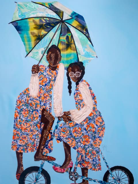 Bicycle Sisters, 2022, by Michael Gah