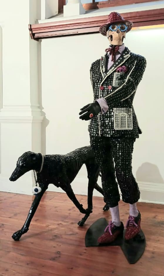 Techno Dandy (Surviving a Hostile Environment), 2025, by Maurice Mbikayi
